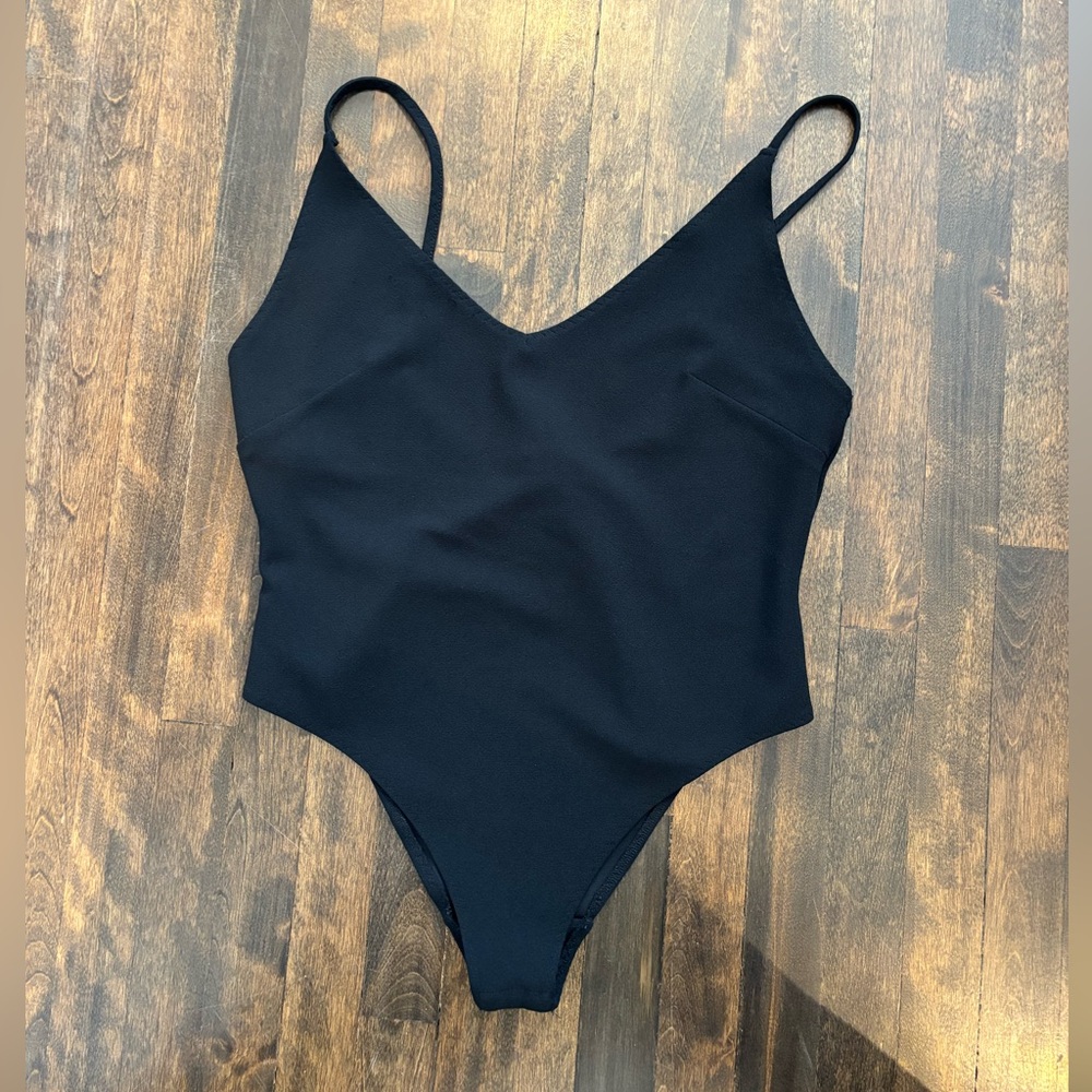H&M Black V-Neck Bodysuit